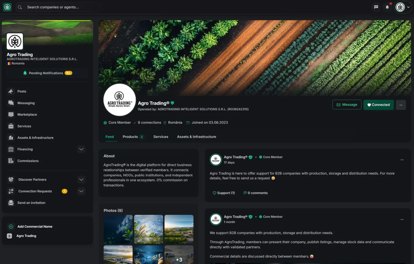 AgroTrading Функционалности